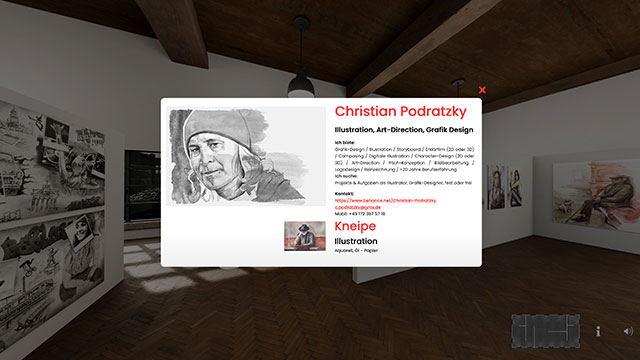 Examples of online exhibitions with PopUp by wylder
